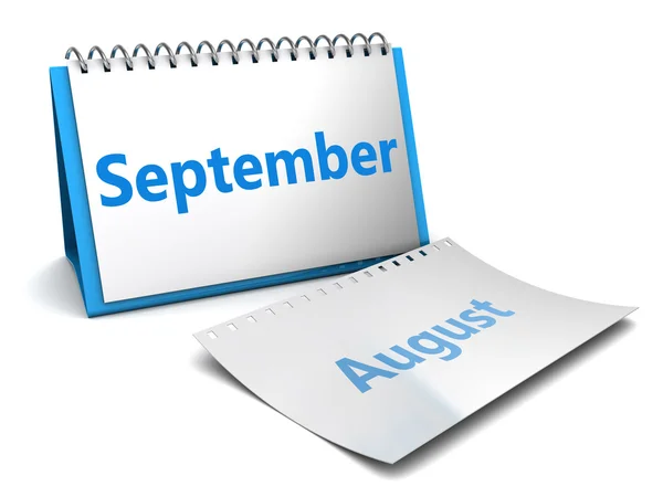 Folding calendar with september month page — Stock Photo, Image