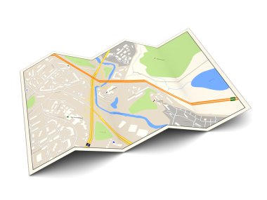 şehir haritası llustration