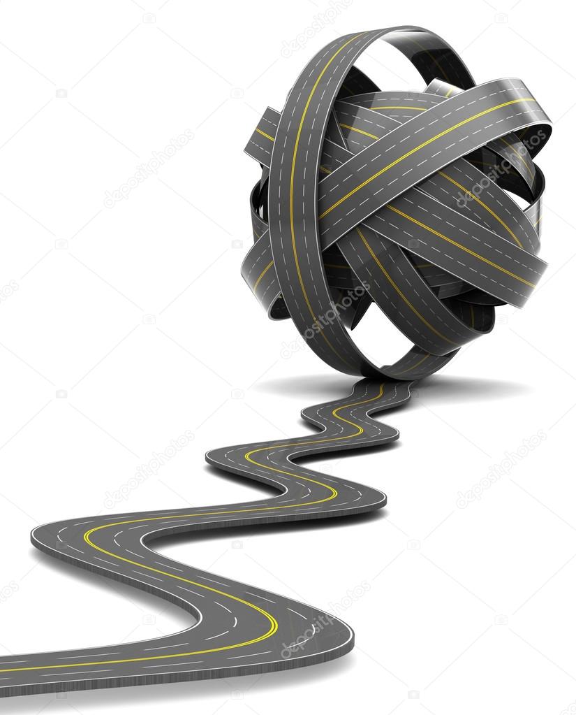 asphalt roads knot