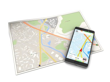 harita ve navigasyon ile smartphone