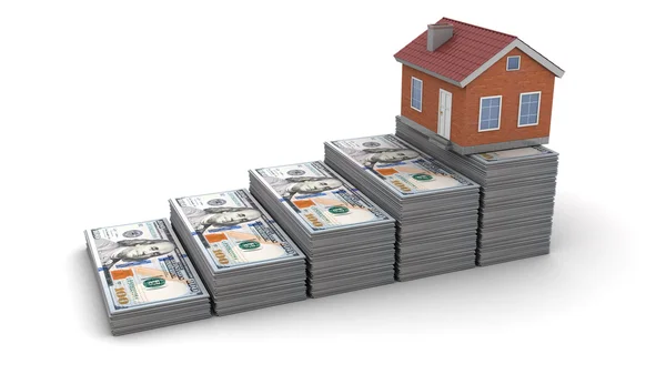 Money savings to buy house — Stock Photo, Image