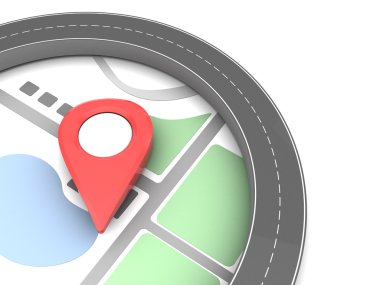 yol ve kırmızı PIN