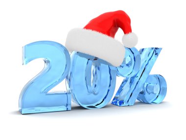 yüzde 20 indirim ve Noel şapka