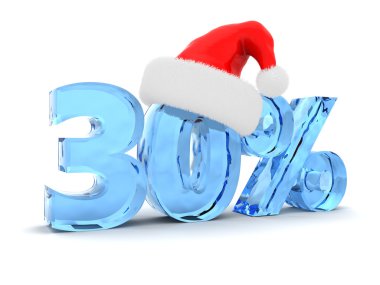 yüzde 30 indirim ve Noel şapka