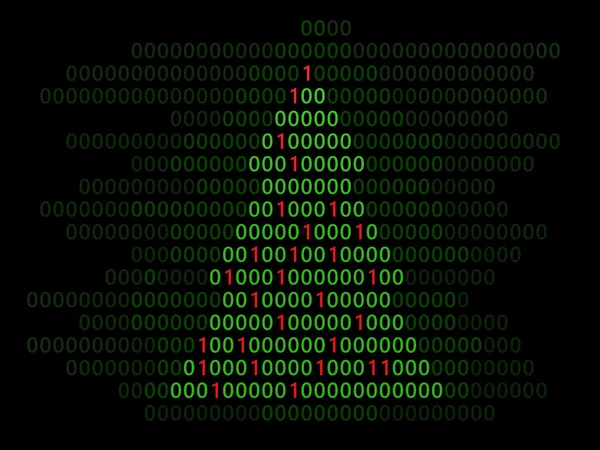 Illustration of binary Christmas tree — Stock Photo, Image