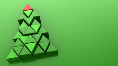 Noel ağacı olan yeşil renkli