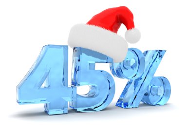 yüzde 45 indirim ve Noel şapka