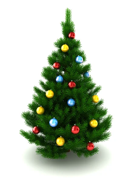 Illustrazione dell'albero di Natale decorato — Foto Stock