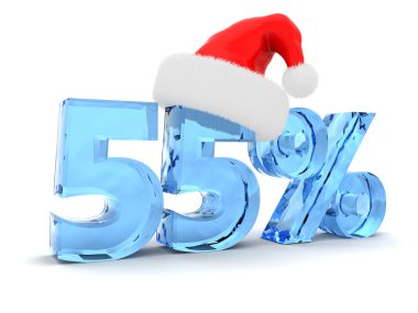 yüzde 55 indirim ve Noel şapka