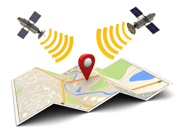 Satellite navigation koncept — Stockfoto
