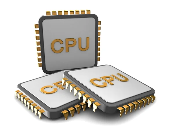 Concetto di tre processori — Foto Stock