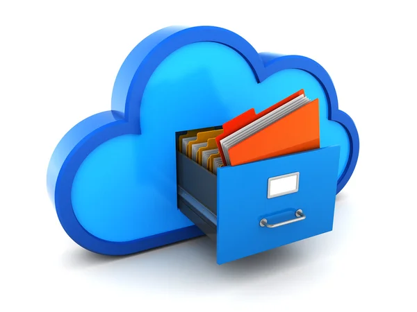 Archivio cloud con cartella — Foto Stock