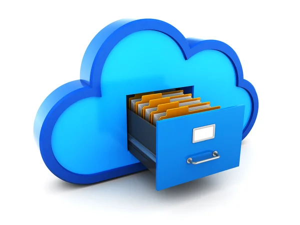 Cloud przechowywania Archiwum — Zdjęcie stockowe