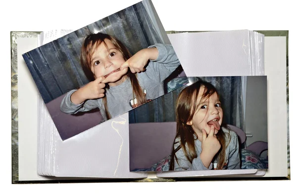 Grappig meisje fotoalbum Rechtenvrije Stockfoto's