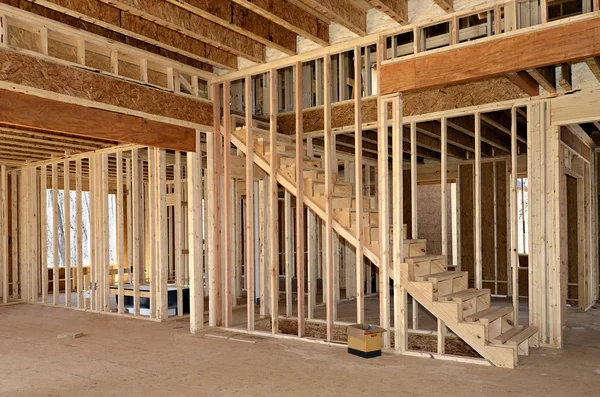 Novo interior de construção de casa — Fotografia de Stock