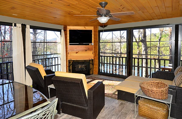 Enclosed Porch on a House — Stock Photo, Image