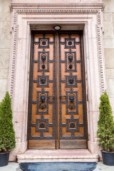 Wooden door view — Stock Photo, Image