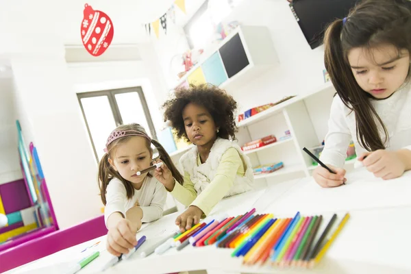 Multiracial children in the playroom — Stock Photo, Image