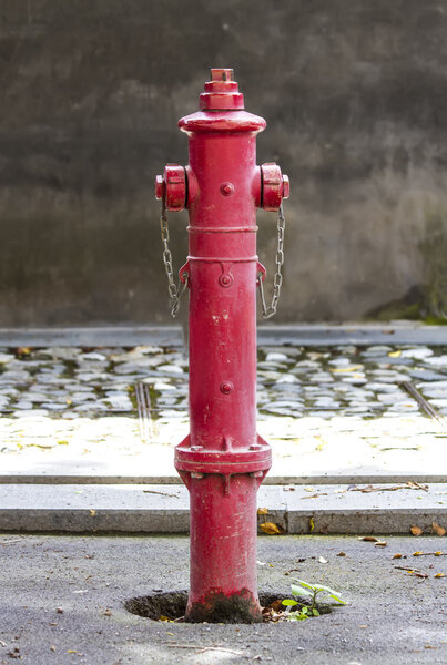 Red hydrant details