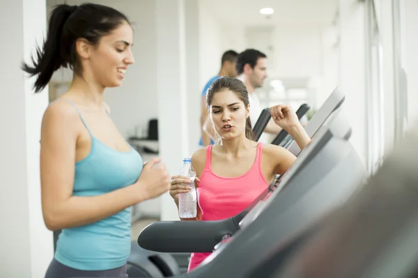 Jóvenes en el gimnasio — Foto de Stock