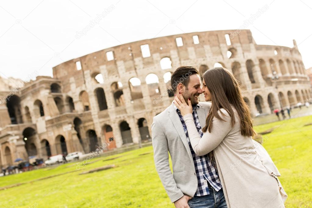 Happy couple in Rome