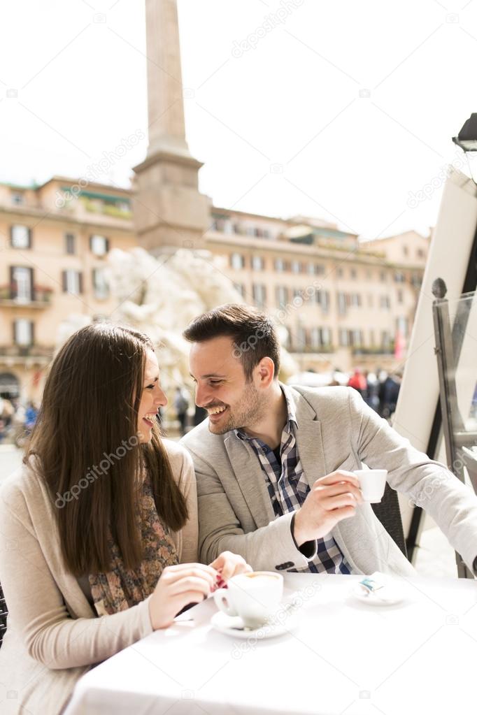 Happy couple in Rome