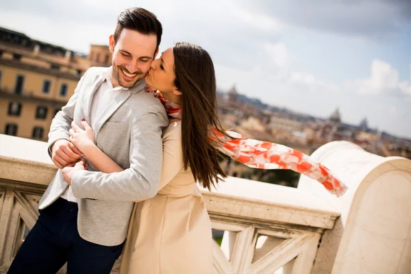 Coppia felice a Roma — Foto Stock