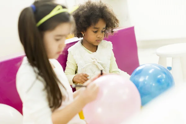 Little girls in the kindergarden — Stock Photo, Image