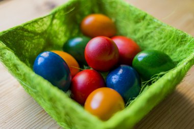 Sepetteki Paskalya yumurtaları
