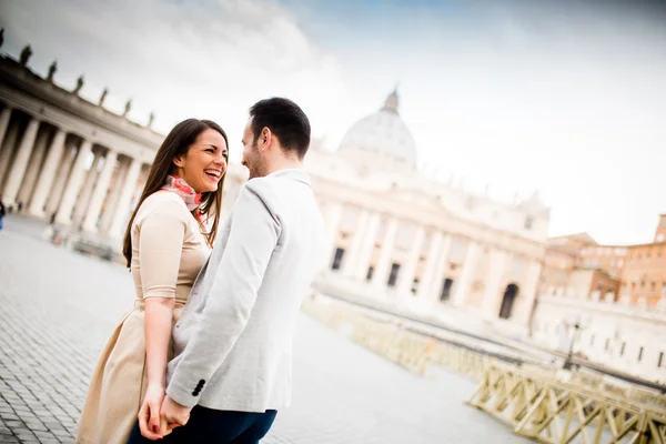 Pareja feliz en Roma — Foto de Stock