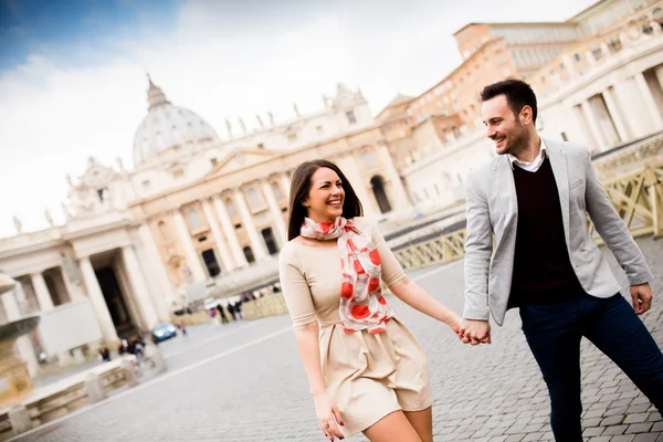 Pareja feliz en Roma — Foto de Stock