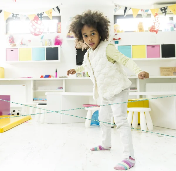 Little girl in the kindergarden — Stock Photo, Image