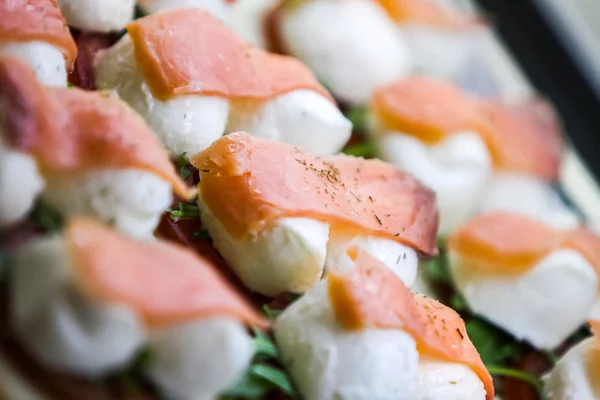 Caprese with spanish ham — Stock Photo, Image