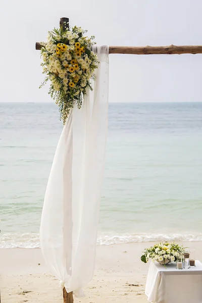 Matrimonio spiaggia decorazione — Foto Stock