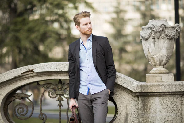 Young man on the street — Stock Photo, Image