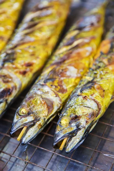 Skewered Fish on market — Stock Photo, Image