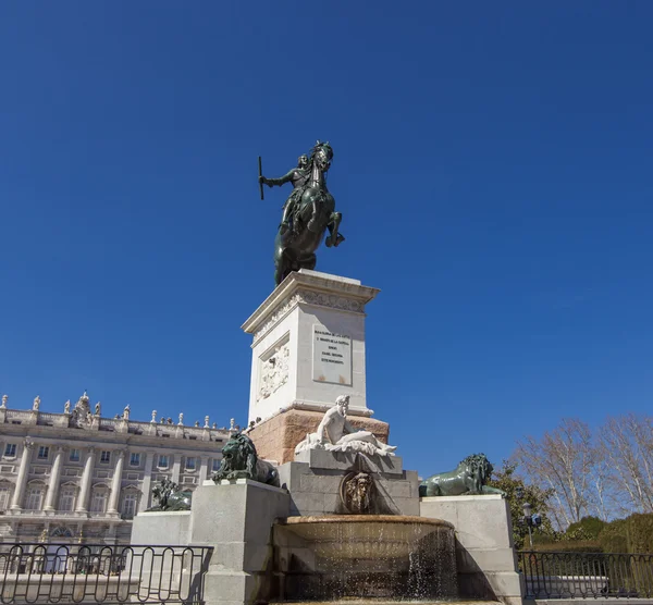 Monumento de Felipe IV en Msdrid — Foto de Stock