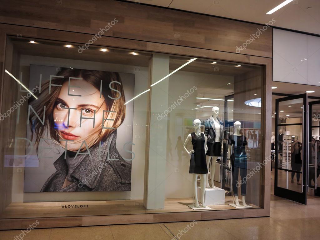 ALBERTA, CANADA - SEPTEMBER 21, 2014: View at LOFT store in Alberta. LOFT is more casual part of Ann Taylor brand founded at 1996.
