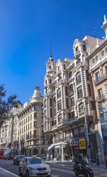在马德里，西班牙通过格兰 — 图库照片