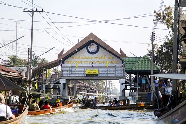 Bangkok mercato galleggiante — Foto Stock