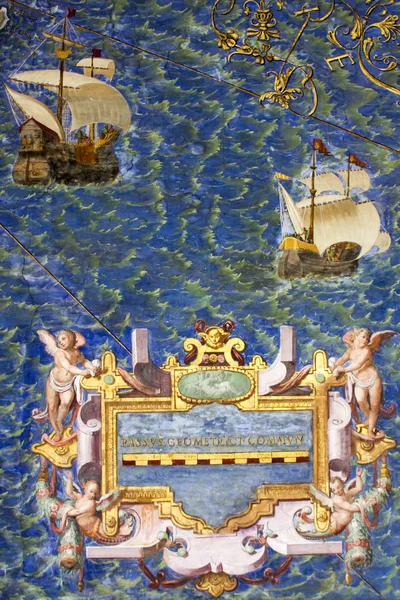 Freska v vatikánských muzeí, Vatikán — Stock fotografie