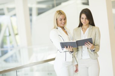 Ofiste iki iş kadını var.