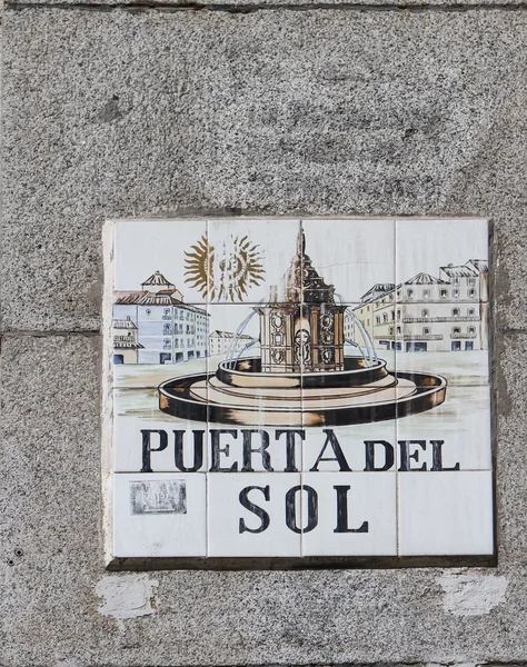 Señal de calle Madrid — Foto de Stock