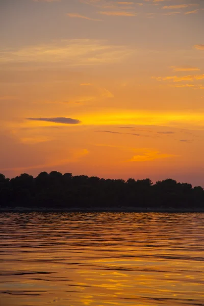 Sunset over mediterranean sea — Stock Photo, Image