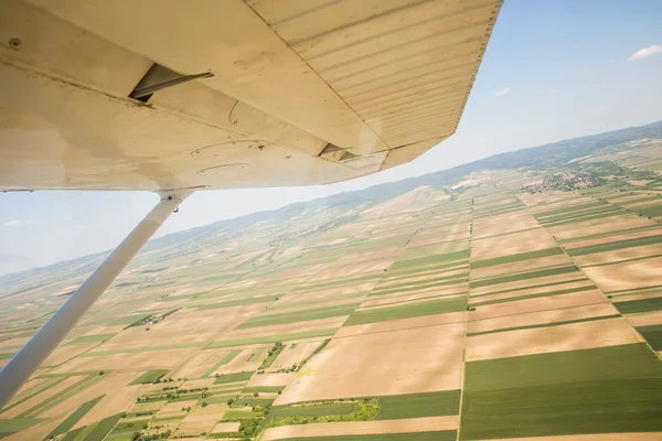 Vojvodina's land from sky — Stock Photo, Image