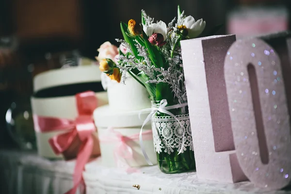 Blumenschmuck für die Hochzeit — Stockfoto