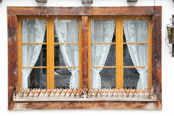 Wooden window view — Stock Photo, Image