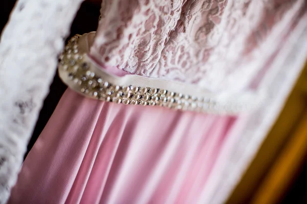 Weddingg sukienka szczegóły — Zdjęcie stockowe