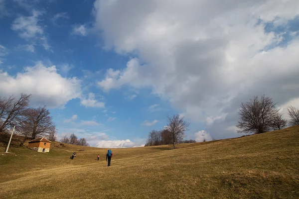 Landelijke scène op een berg — Stockfoto