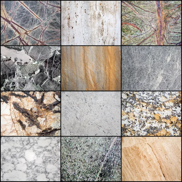 Collage de superficies de mármol —  Fotos de Stock